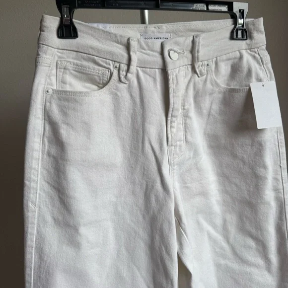 NWT Good American Good Waist Cropped Palazzo Jeans Sz 2/26 - Picture 7 of 12